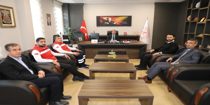 Hava ambulans ekibinden Mehmet Şirik’e ziyaret